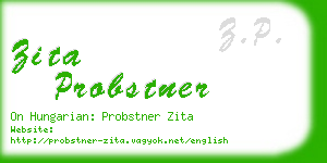 zita probstner business card